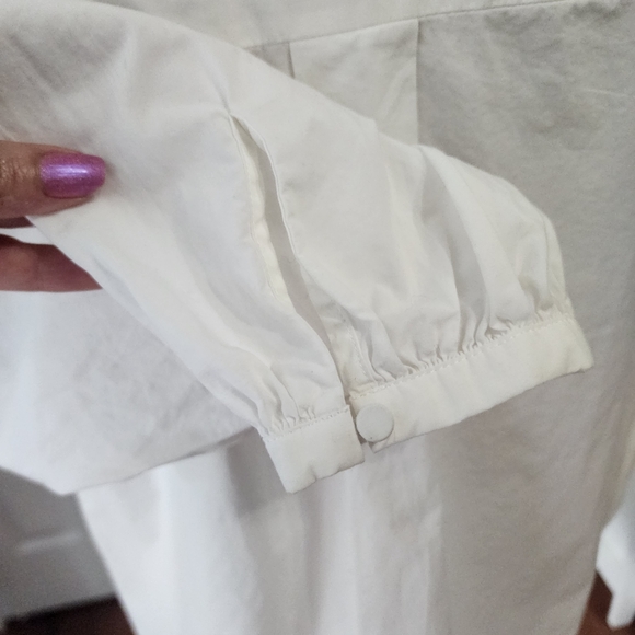 Reiss White Veronica Long Sleeved Classic V-Neck Blouse Size 8 - Picture 6 of 14